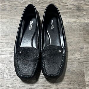 Michael Kors Black Leather Moccasins
